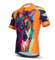 Hotlion Radfahren Jersey Männer Fahrrad Trikots Top Kurzarm MTB Fahrrad Shirts Mountain Road Fahrrad Kleidung Orange Wolf Größe XL