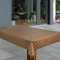 laro Wachstuch-Tischdecke Abwaschbar Garten-Tischdecke Wachstischdecke PVC Plastik-Tischdecken Eckig Meterware Wasserabweisend Abwischbar G07, Muster:Rattan Braun Beige, Größe:100x140