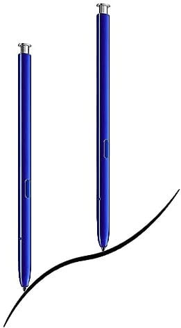 Lot de 2 stylets de rechange pour Samsung Galaxy Note 10 Note 10 Plus Note 10+ 5G Touch S Pen sans Bluetooth (Aura Glow Argent)