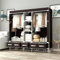 Anmas Power Canvas Wardrobe with 5 Drawers, 185x45x175cm Wardrobe for Bedroom Cupboard Clothes Storage Solution, with Hanging Rail Storage Shelves
