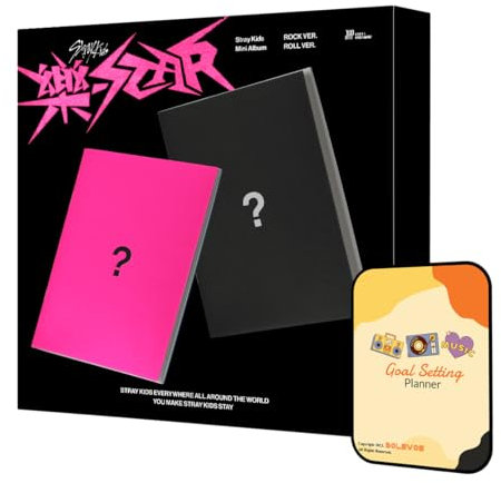 Stray Kids 樂-STAR Album [ROCK Ver. + ROLL Ver. (2 Ver.) Full Album Set]+Pre Order Benefits+BolsVos Exclusive K-POP Inspired Digital Merches (Goal Setting Planner, Sticker Pack)