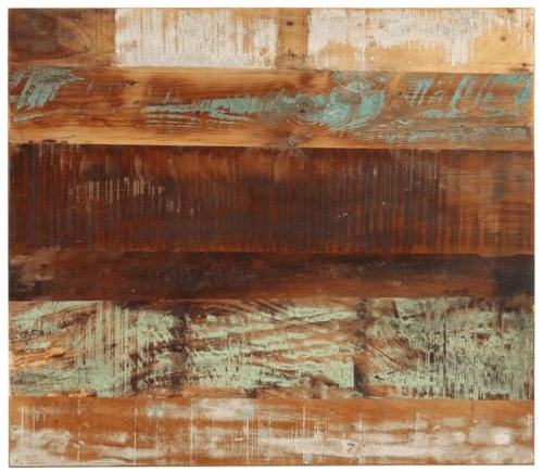 Hovothy Tischplatte 70x80 cm 15-16 mm Massivholzplatte Tischplatte Massivholz Table Top Schreibtisch Eiche Massiv Holzplatte Rustikal Naturholz Platte Wetterfest Massives Altholz