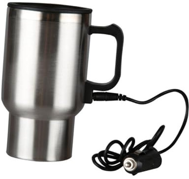 HOMSFOU taza de calefacción del coche taza de café del coche taza calentada del coche taza de acero inoxidable taza de café de viaje vasos cafe auto taza de calentamiento coche eléctrico