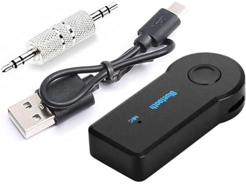 Aux Bluetooth Car Adapter, Bluetooth 5.3 Receiver for Hands-Free Calls and Music Streaming, 15-Hour Playtime, Dual Connection, Wireless Car Bluetooth Adapter for, Home Stereo, Headphones, Speakers.