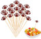 OMIGA American Football Zahnstocher 60 Stück Party Deko Cocktailspieße Burger Spieße 12 cm Länge Football Style Cocktail Spieße für Party-Dekoration Burger Obst Snack Deko