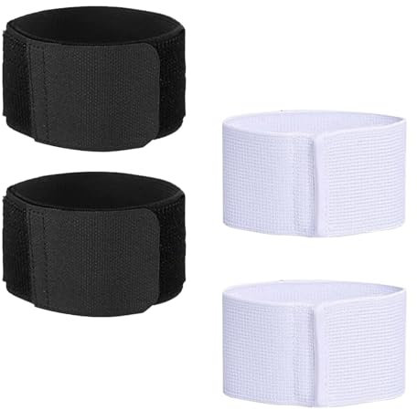 YANINEE 4 Stück Anti Rutsch Schienbeinschonerhalter mit Klettverschluss, Stutzenhalter Fussball