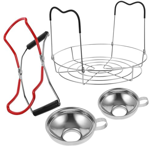 TOPBATHY 1 Set Can Lifter Set Canning Tongs Jar Lifter Magnetic Lid Lifter Canning Kit Canning Lid Lifter Kitchen Tongs Kitchen Supplies Canning Bubble Remover Cam Jar Lifter Jam Cans Tongs