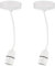MK 150mm Thermostat Pendant Set (Pack of 2) - White Plastic Edison Screw (ES) Pendant Light