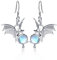 Qings Drachen Ohrringe Damen 925 Sterling Silber Dragon Tiere Baumeln Tropfen Ohrringe für Herren Mädchen