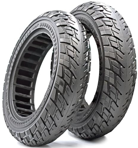 myBESTscooter - 10 Zoll Vollreifen für Xiaomi Pro 4 Elektroroller Gummi 60/70-7.0 Reifen (Schwarz, 2 Stück)