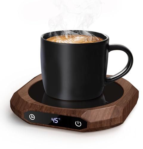 Kaffeewärmer,Elektrischer Kaffeewärmer für den Schreibtisch mit 3 Temperatureinstellungen,Becherwärmer für Getränke, Drinks, Tee, geeignet für Büro und Zuhause (Braun)