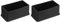 QUARKZMAN 2Pcs Embouts de Pied de Chaise Carrés en PVC, 80mm x 40mm OD, Noirs, Patins de Pied de Meuble, Capuchons de Protection de Sol pour Table, Armoire, Lit, Meubles