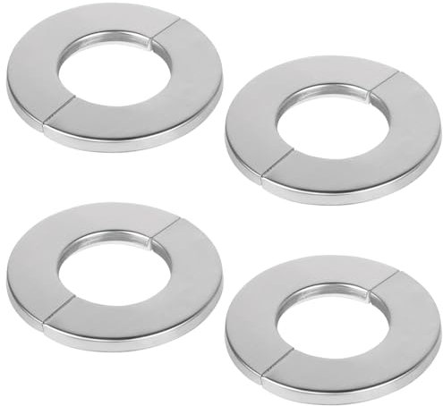 DBREAKS 4 Pcs Heizungsrohr Rosette, Rosetten Abdeckung Abdeckrosette Edelstahl, Rohrmanschette Geteilte Rohrabdeckung, Wasserhahn Rosette, FüR WasserhäHne, Rohre, HeizköRperrohre(34cm)