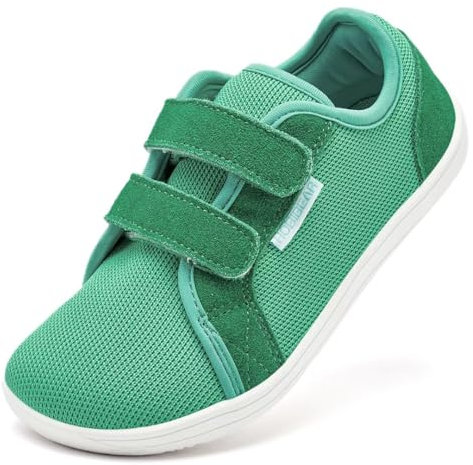 HOBIBEAR Kids Calzado Descalzo Ancho para niños niñas Outdoor Trail Running Minimalist Walking Shoes(Verde,EU 23)