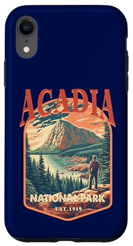 Hülle für iPhone XR Poster mit rotem Himmel im Acadia-Nationalpark