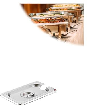 NJDQFA Gastronormbehälter,Zubehör Für Dampfgarer Dampfbacköfen,Edelstahl Restaurantbedarf Wiederverwendbar Dampf Hotel Wasserpfanne,1/9(17.5 * 11cm),Opening lid
