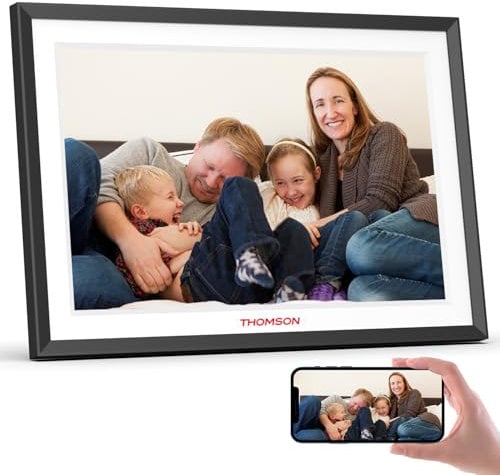 THOMSON 10,1 Zoll Digitaler Bilderrahmen, Digitaler Bilderrahmen WLAN, 32 GB 1280 x 800 HD IPS Touchscreen, automatische Drehung, Digitale bilderrahmen Video-Bilderfreigabe