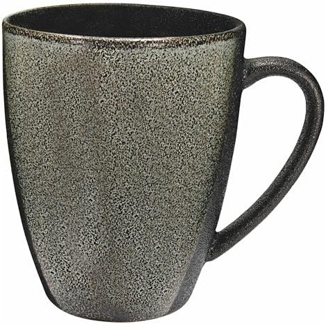 Maxwell & Williams AX0591 Kaffee-Becher rund 400 ml Umi - Porzellan - Tasse mit Reaktivglasur grau-schwarz, Geschenkbox