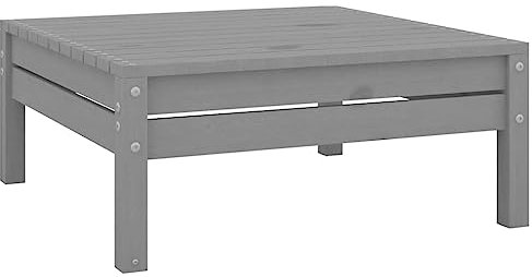 HEFZGDB Gartenhocker Grau Massivholz Kiefer Gartenstühle Gartenmöbel Set Gartentisch Geeignet für Terrasse, Garten, Pool.