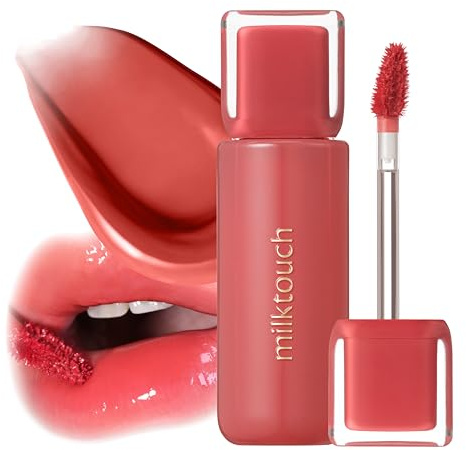 milktouch Jelly Fit Glow Lip Tint - Hydrating Lip Gloss with Long-Lasting Moisture, Color Stain, Lightweight Formula, Radiant Shine, Perfect for Daily Use, Korean Lip (05 Apple Pom, 4ml)