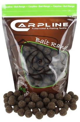 Carpline24 Premium Boilies Halibut Thunfisch 16 mm, 1 kg Beutel - Karpfenköder zum Angeln, Futterboilies zum Anfüttern von Karpfen, Angelfutter mit Lockstoff
