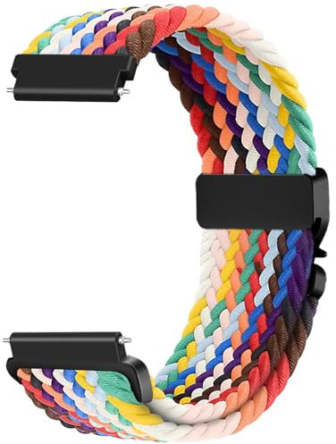 Issinlky Nylon Bracelet Montre tressé 18mm 20mm 22mm, élastique de remplacement à dégagement rapide pour femmes et hommes