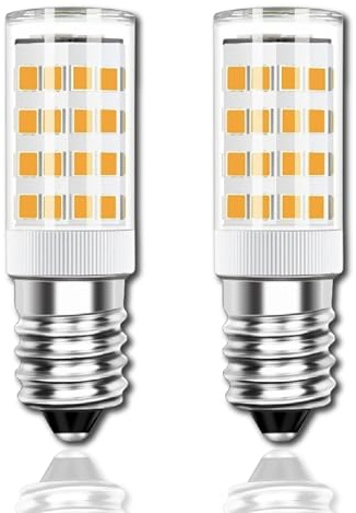 MARRTHH LED E14 Screw in Bulb, 5W 220V, 450 Lumens, for Cooker Hood, Ceiling Lamp, Sewing Machine, Refrigerator, Pack of 2 (Warm White 2700k)
