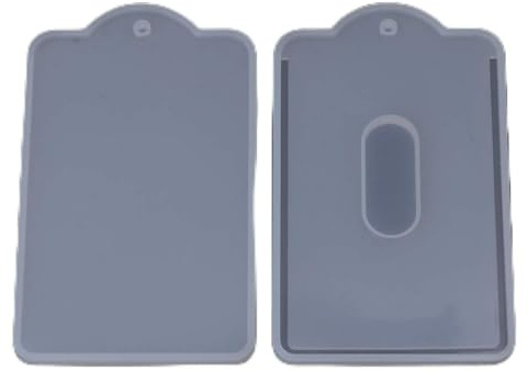 YUGSHNKFC 6 cm x 10 cm Karten Set, Tasche, Ausweishalter, Anhänger, Epoxidharz, Silikonform, Schmuckherstellung, Kunstharz, Handwerk, handgefertigtes Werkzeug, Epoxidharz Formen