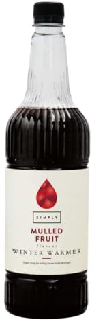 SIMPLY Mulled Fruit Winter Warmer Syrup (1 Litre) | Vegan Flavoured Syrup for Hot Drinks