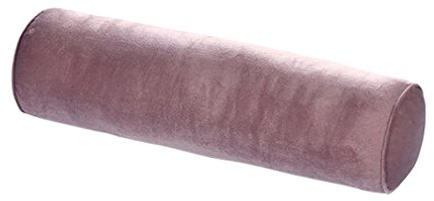 Nunubee Weiche Nackenrolle Kopfkissen mit Abwaschbarem Samt-Bezug Süßigkeit Geformtes Kissen Lendenkissen, Hellbraun 15*60cm