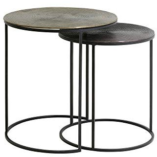 Light & Living Beistelltisch Talca - Kupfer/Bronze - Ø40+Ø49cm - Rund - Metall - Couchtisch - Sofatisch - Kleiner Tisch für Wohnzimmer & Schlafzimmer