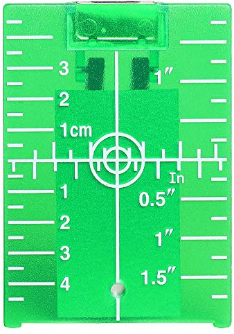Huepar TP01G Target Laser Verde, Targetboard Laser Magnetico con Riflettori, Utilizzare per Strumenti Laser/Livella Laser Verde