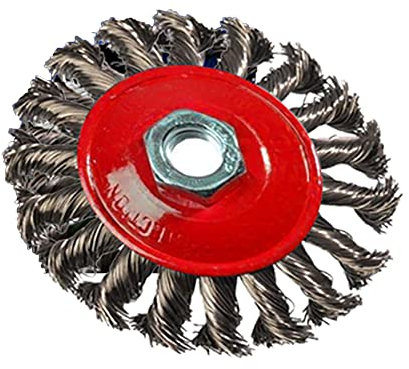 1x Kegelbürste Drahtbürste 115mm gezopft Bürste Winkelschleifer Flex