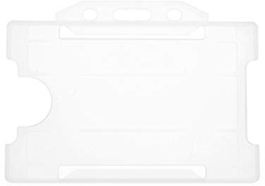 ALG ID Cards® Porta badge rigido per carta d'identità su un lato trasparente (paesaggio) (86 mm x 54 mm CR80)