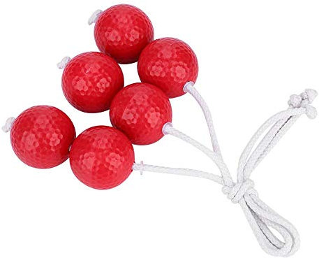 Bolas Kugeln Holz,Tbest Leiter Kugeln,Leiter Bälle Leiter Ball Für Wurfspiel Toss Bolas,Ladder Toss 3 Pairs Leiter Wurfspiel Set Ersatz Sportbälle Für Erwachsene Und Kinder Beach Partey Fun Game(Rot)
