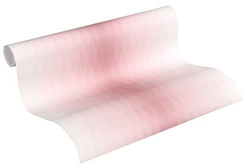 Esprit Vliestapete Evening Shade Tapete in 3D Optik geometrisch 10,05 m x 0,53 m rosa weiß Made in Germany 366762 36676-2