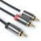 JAMEGA – 7,5m Cinch Y-Kabel | Subwoofer Kabel RCA Digitales Koaxialkabel |24K vergoldete Stecker 1 Cinch zu 2 Cinch | Audio Kabel für Verstärker, Subwoofer, HiFi-Anlagen, Stereoanlagen, Heimkino