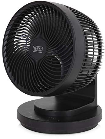 BLACK+DECKER BXFD52002GB 11inch Air Circulator Desk Fan, 7 Hour Timer, Black