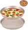 2 Stück Rundes Pizza-Backblech, Kohlenstoffstahl Pizzaform, Rund Pizzaform Pizzapfannen, Pizza Crisper Pfanne, Goldene Pizza-Pfanne Runde Antihaft-Oberflächen-Backform, für Restaurants, Ofenbacken