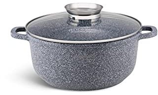 Edenberg Keramik-Granit-Topf, Kochtopf Hitzebeständig, Aus Aluminium, Antihaftbeschichtung. Perfekt für Gas-, Elektro-, Halogen-, Keramik und Induktionsherde (3,3L)