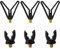 Croch Angelruten-Regal, 6 Stück, Schwarz/Gold, Metall oder hochwertiger Kunststoff, für Angelruten, Outdoor, Angeln