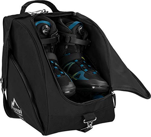 normani Inlinertasche Skatertasche Rollschuhtasche Skatertasche Hockeytasche Tragetasche mit praktischen Fächern 45 Liter Farbe Schwarz