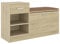 vidaXL Schuhbank Schuhschrank Sitzbank Schuhablage Schuhregal Schuhaufbewahrung Schuhständer Schuhkipper Sonoma-Eiche 94,5x31x57cm Holzwerkstoff
