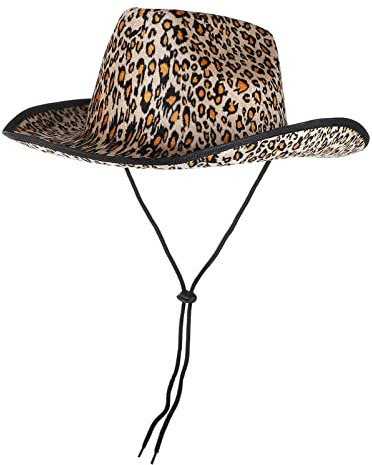 Zerodeko Cowboyhut mit Zebra-Tigermuster, Cowgirl-Hut, Western-Tradition, Tierdruck, Performance-Hut, Maskerade Outfits