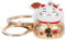 TOYANDONA 1Pc Fortune Chanceux Chat Porte- Clés Maneki Neko Pendentif Pendentif Fortune Chat Chaîne Clé pour Pending Decor