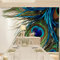 Benutzerdefinierte Wandbild Tapete Moderne 3D Pfauenfeder Fototapete Wohnzimmer Wohnkultur 150 cm * 105 cm