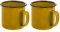 TOYANDONA 2 Stücke Retro Emaille Tasse Emaille Teetasse Kaffeebecher Milchbecher Retro Kaffeetasse Milchtasse Eisen Trinktasse Wassertasse Party Tasse für Outdoor Zuhause Camping Gelb