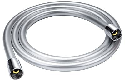 Duschschlauch 1,6m- YEAUPE Brauseschlauch mit Verdrehschutz 160cm Standard 1/2 Anschluss,Flexibel & Knickfest, Trinkwassergeprüft & Druckgeprüft Silbrig, Silber