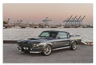 Muskelauto-Poster 1967 Ford Mustang Eleanor, Leinwand-Kunst, Poster und Wandkunst, Druck, modernes Familien-Schlafzimmer, 40 x 60 cm
