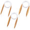 3 Stück Rundstricknadeln aus Holz, Rundstricknadeln Austauschbar Rundstricknadeln Set 120cm Lang Große Größe Magic Loop Stricknadel & Häkelzubehör für Webliebhaber (15/20/25mm)
